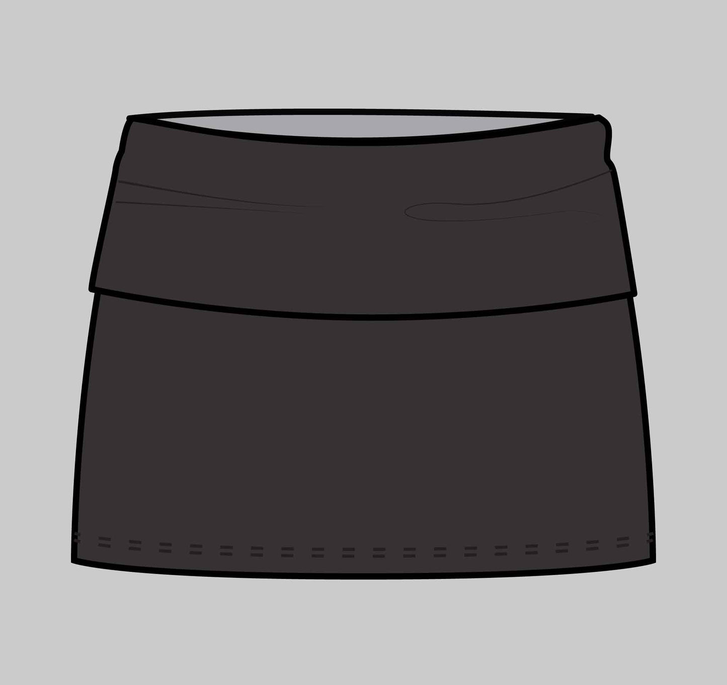 Core Foldover Mini Skirt