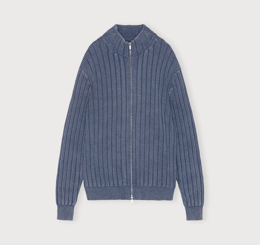 Soft Knit Rib Zip Track Jacket