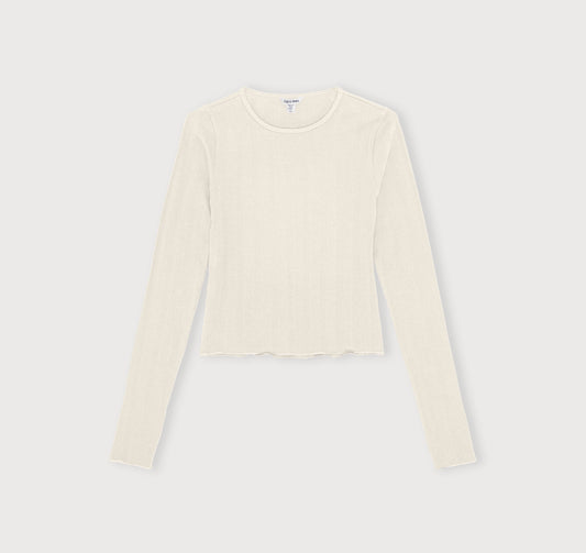 Pointelle Long Sleeve Tee