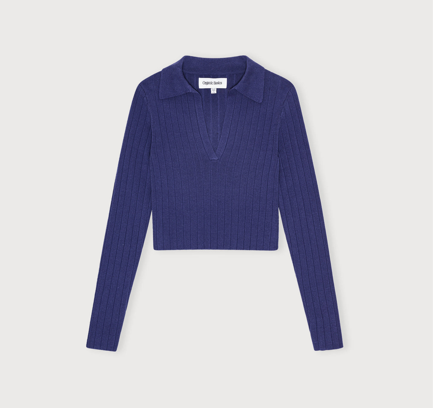 Soft Knit Rib V-Neck Polo