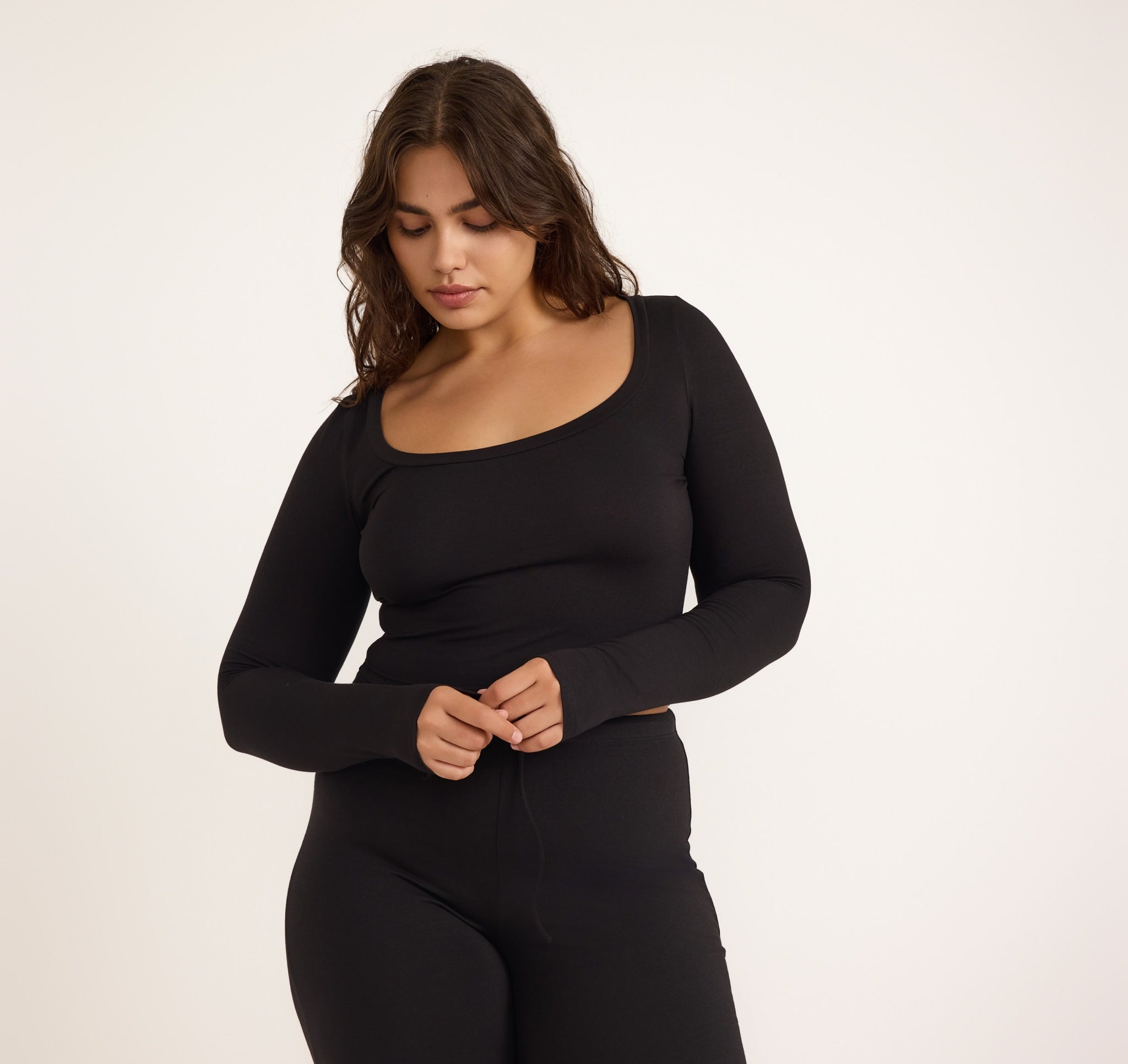 Everyday Scoop Neck Long Sleeve Tee | Only £ 40 | Organic Basics