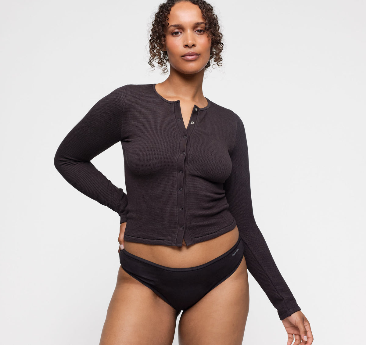 Seamless Waffle Cardigan
