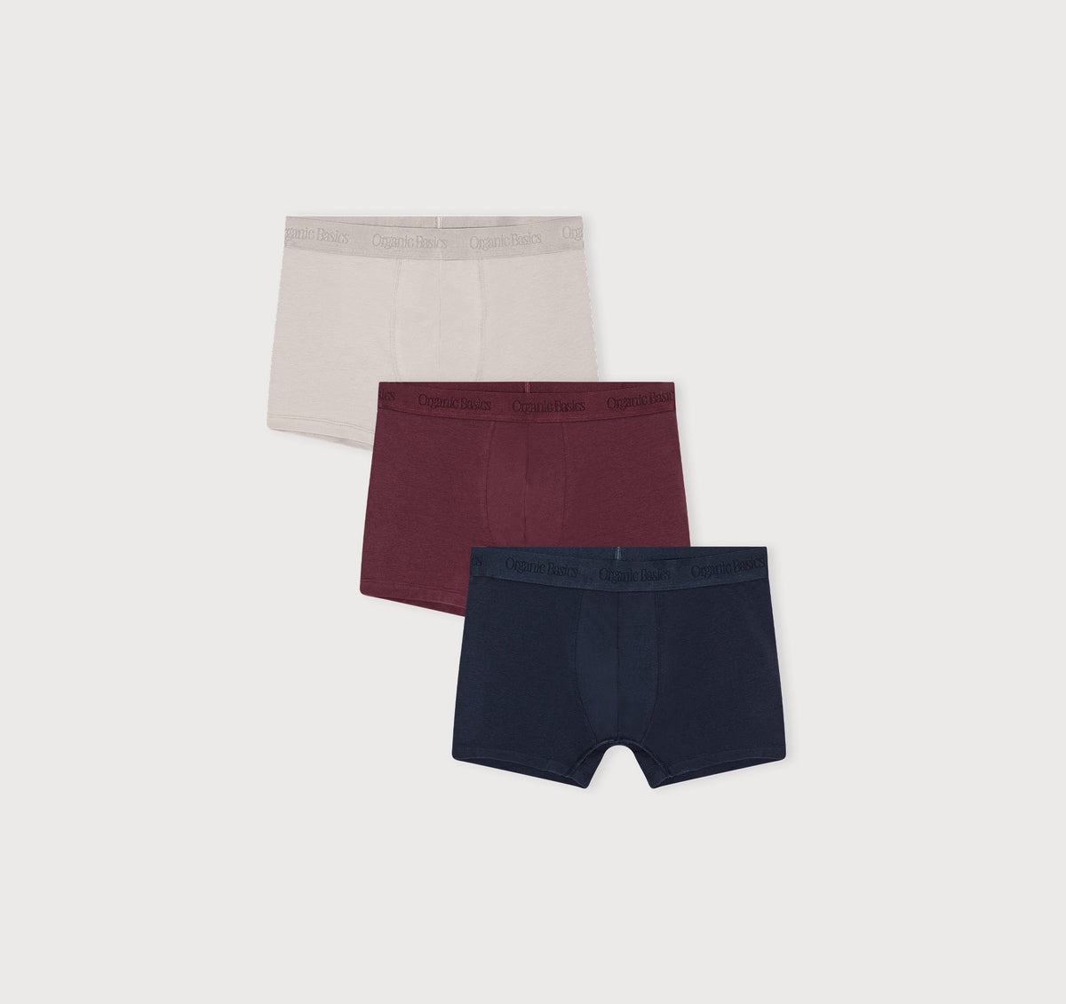 Core Trunks 3-Pack - Stone Grey / Plum / Deep Navy – organic cotton