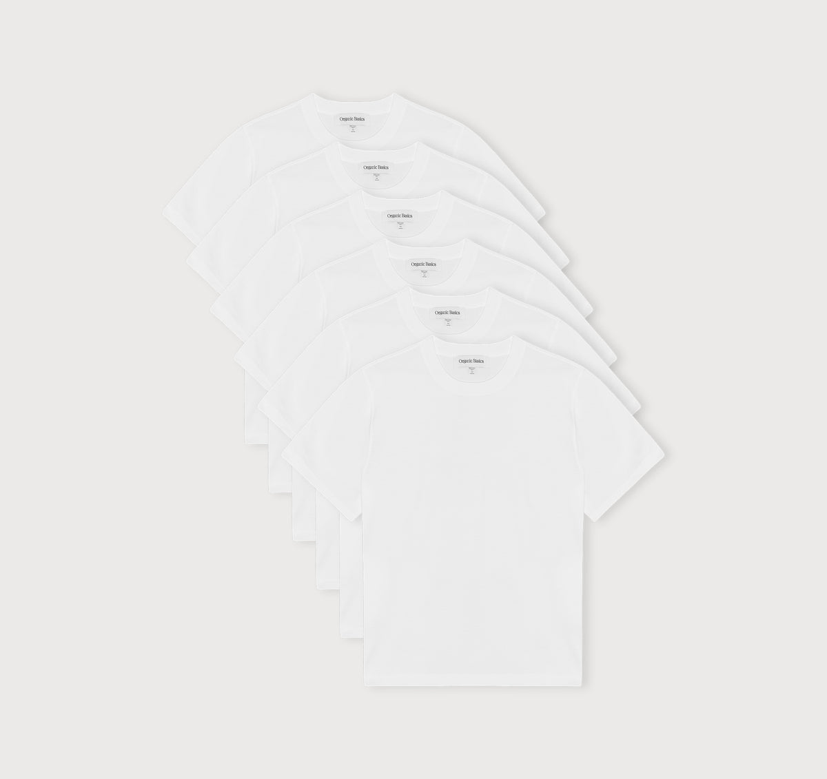 True Boxy Fit Tee 6-Pack - White – organic cotton