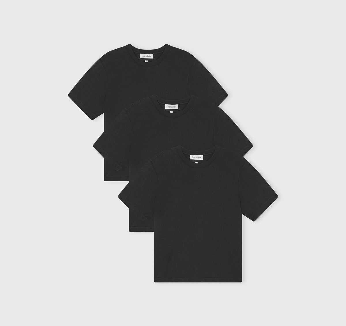 True Heavy Boxy Fit Tee 3-Pack - Black – organic cotton