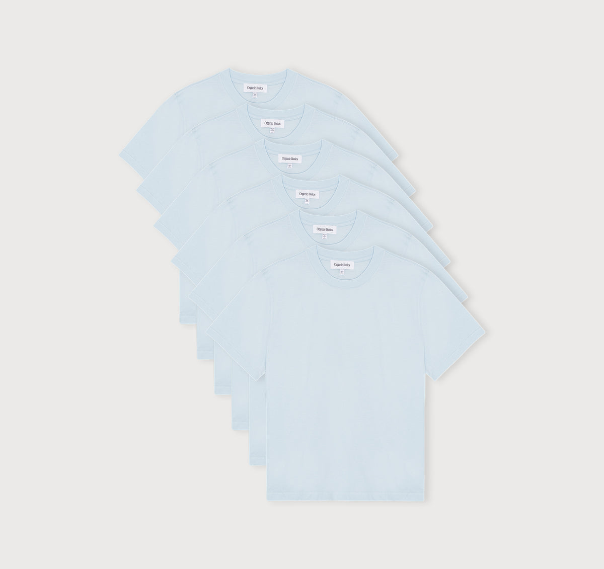 True Heavy Boxy Fit Tee 6-Pack - Light Blue – organic cotton