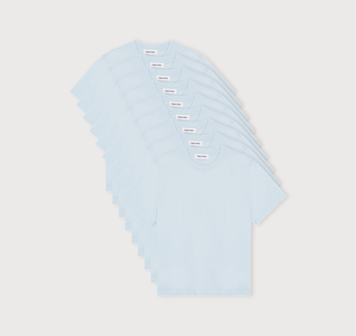 True Heavy Boxy Fit Tee 9-Pack - Light Blue – organic cotton