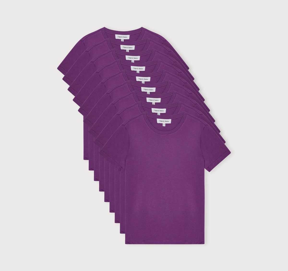 True Regular Fit Tee 9-Pack - Aubergine – organic cotton