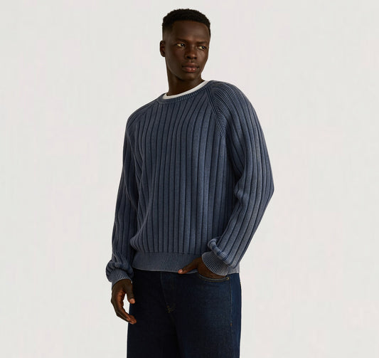 Soft Knit Rib Raglan Sweater