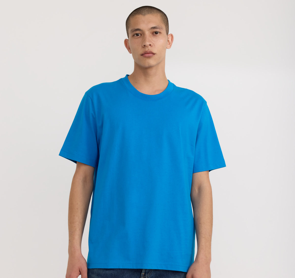 True Heavy Boxy Fit Tee 9-Pack - Azure Blue – organic cotton – view 2