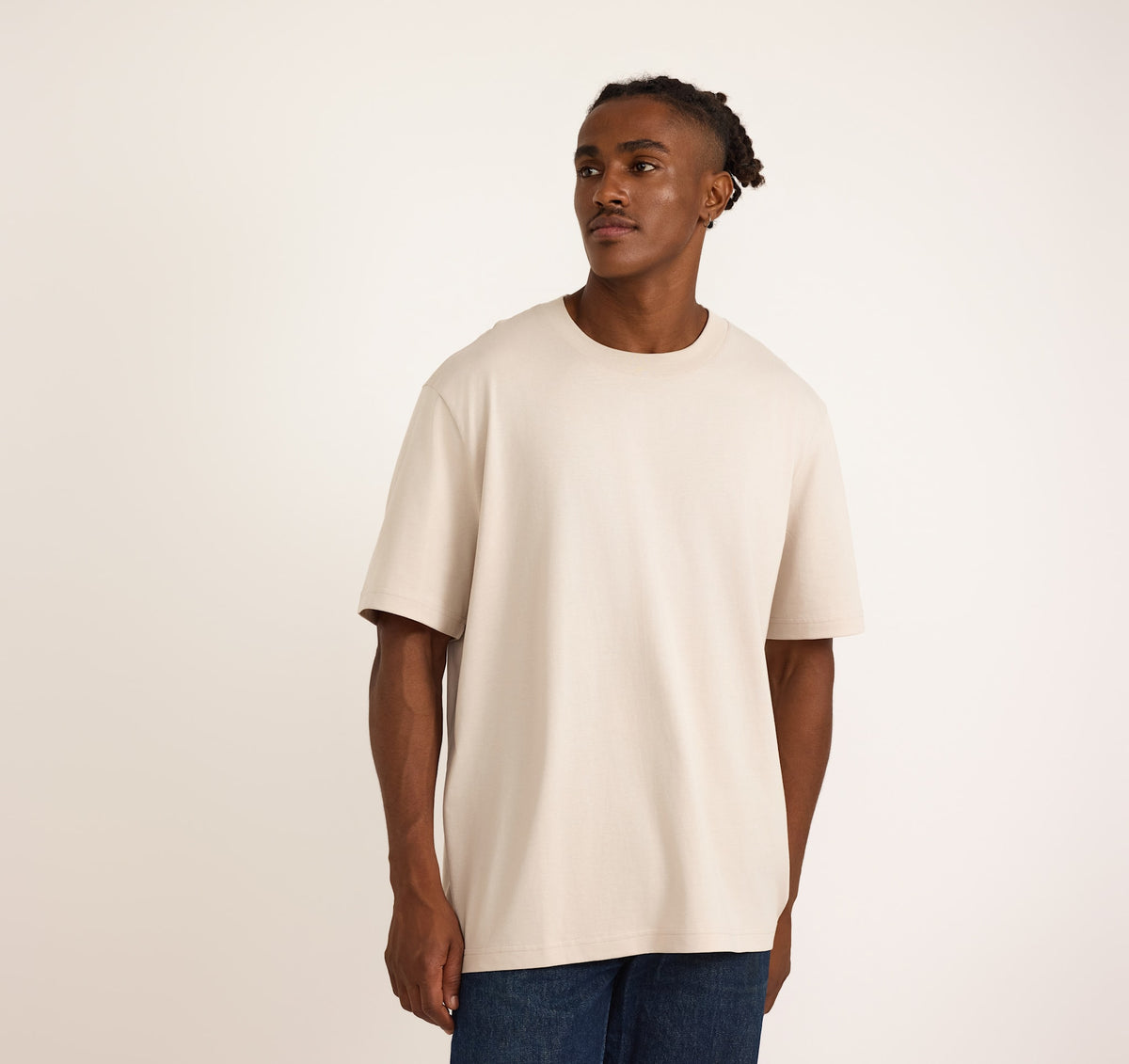 True Heavy Boxy Fit Tee 9-Pack - Sandstone – organic cotton – view 2
