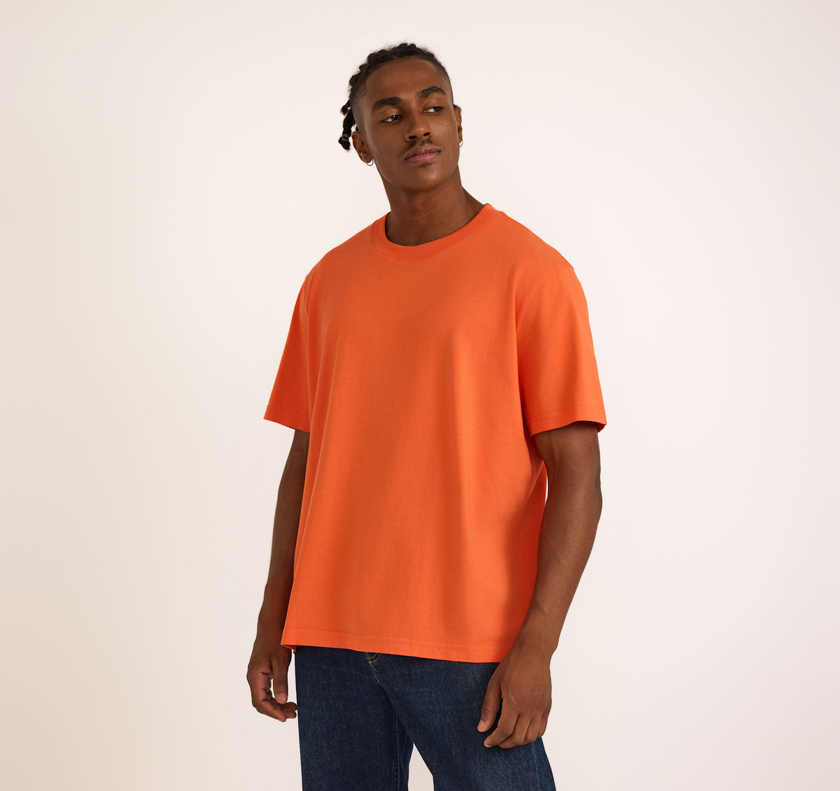 True Heavy Boxy Fit Tee 3-Pack - Tangerine – organic cotton – view 2