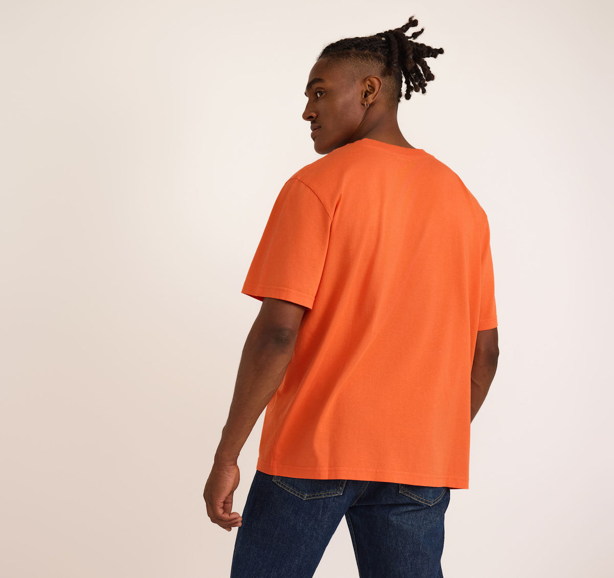 True Heavy Boxy Fit Tee 9-Pack - Tangerine – organic cotton – view 3