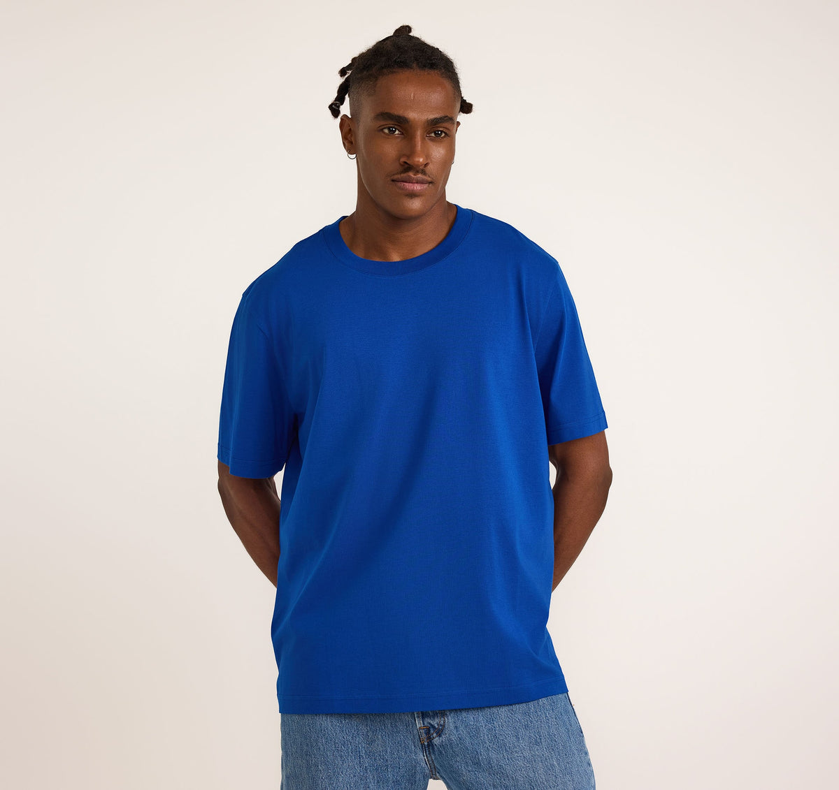 True Heavy Boxy Fit Tee 3-Pack - Vibrant Blue – organic cotton – view 2
