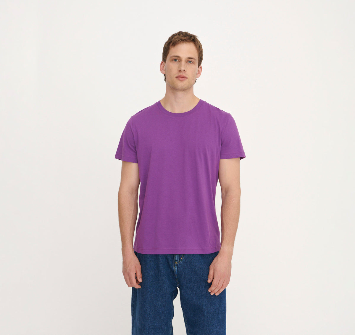 True Regular Fit Tee 9-Pack - Aubergine – organic cotton – view 2