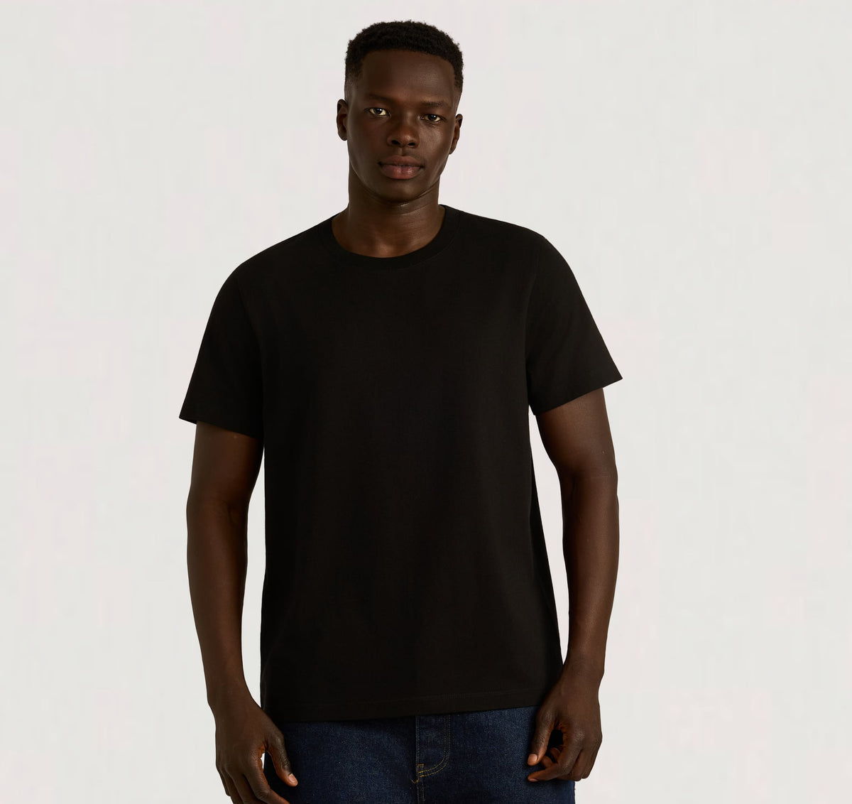 True Heavy Regular Fit Tee 9-Pack - Black – organic cotton – view 2