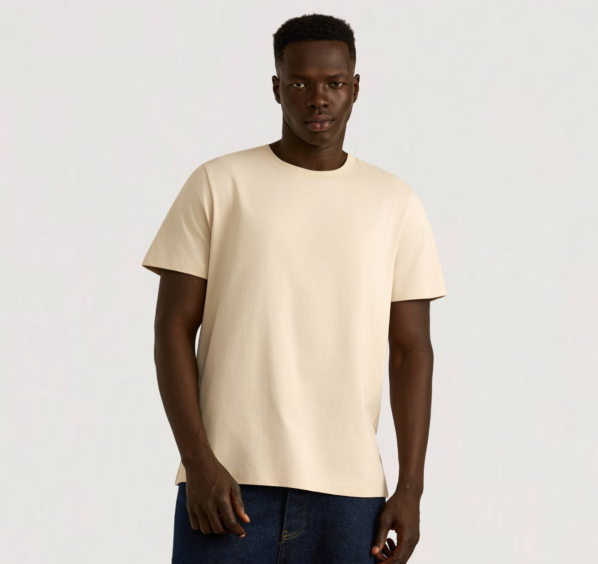 True Heavy Regular Fit Tee 9-Pack - Sandstone – organic cotton – view 2