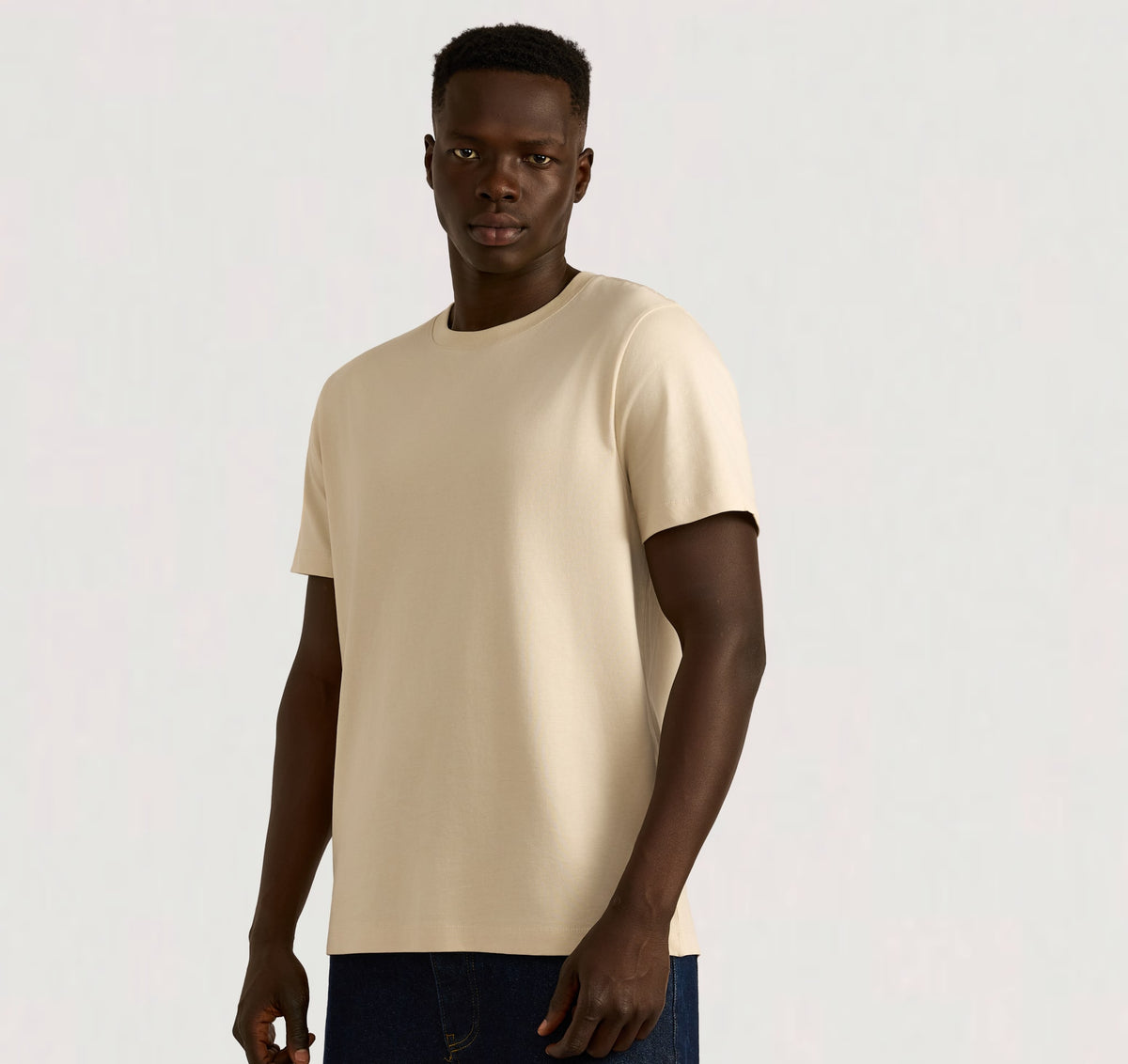 True Heavy Regular Fit Tee 6-Pack - Sandstone – organic cotton – view 3