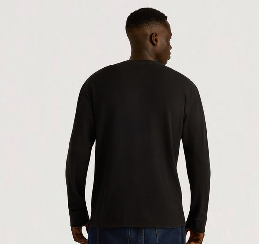 Waffle Henley Long Sleeve