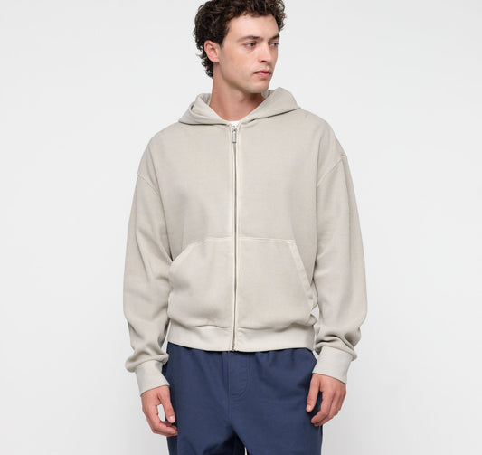 Waffle Zip Hoodie