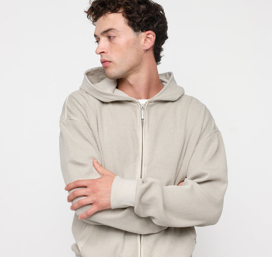 Waffle Zip Hoodie