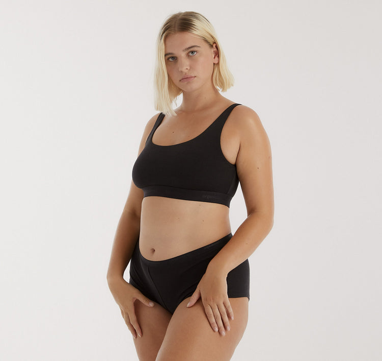 Core Rib Shorty - Seaweed – organic cotton