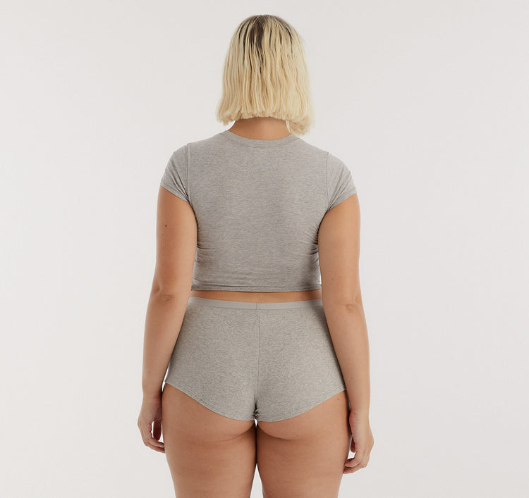 Core Rib Shorty - Seaweed – organic cotton