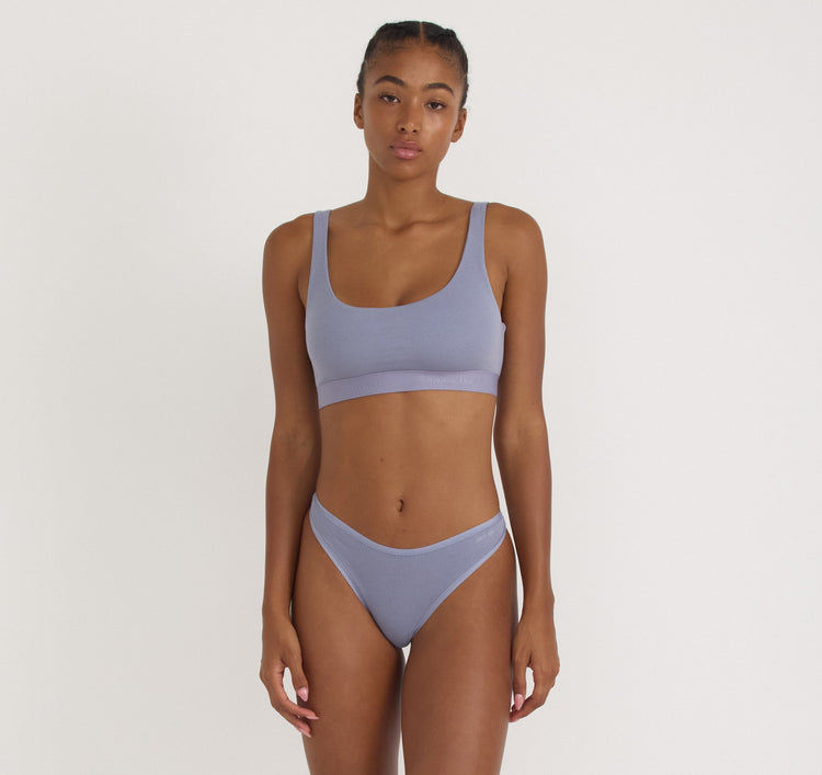 Core Rib Thong - Thyme – organic cotton