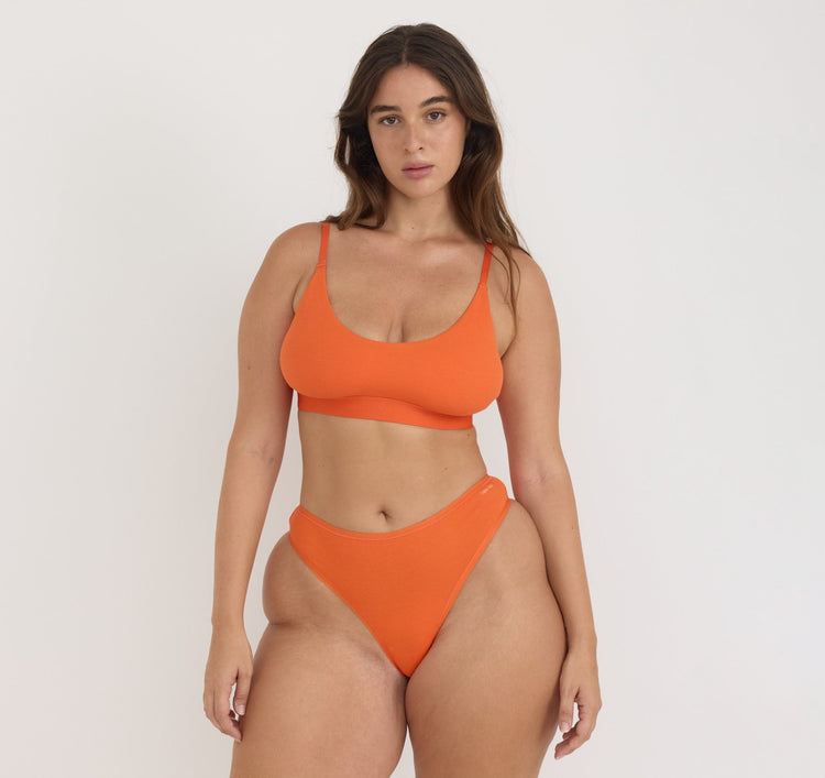 Core Rib Thong - Thyme – organic cotton