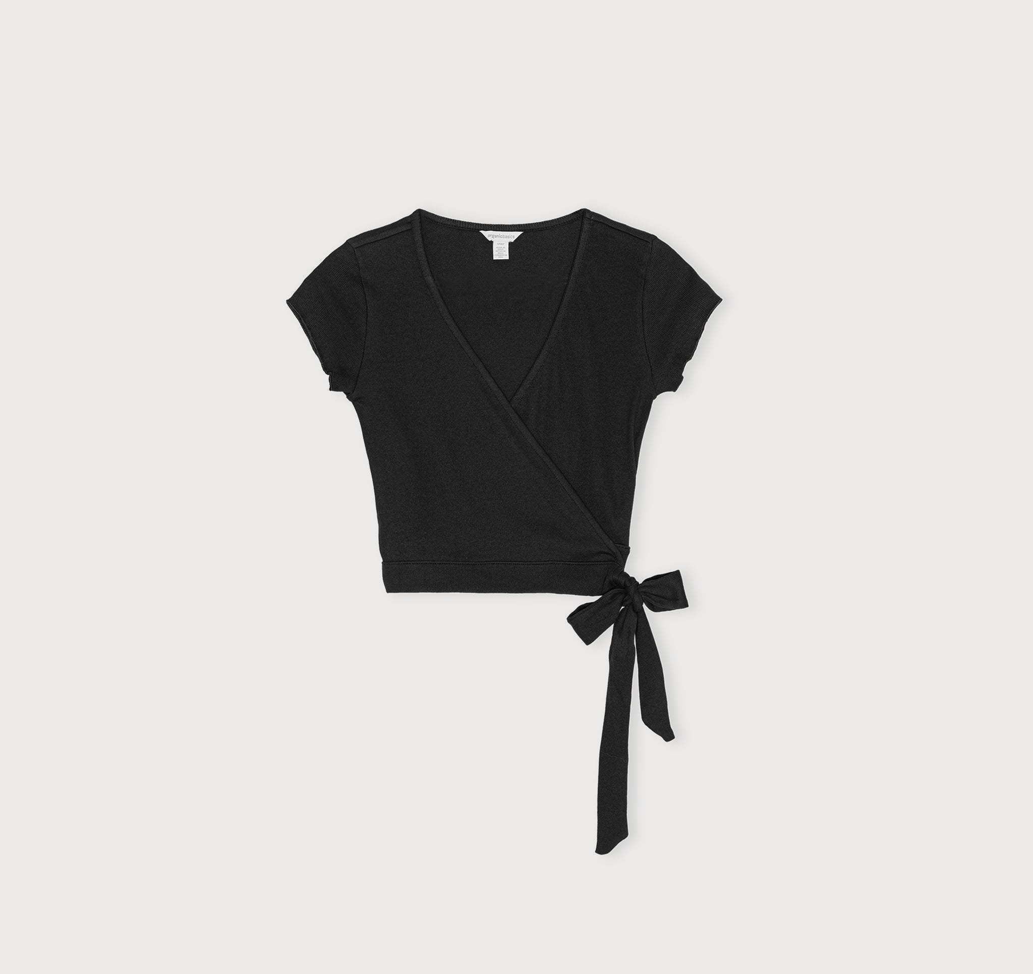 Simona Rib Wrap Top Green