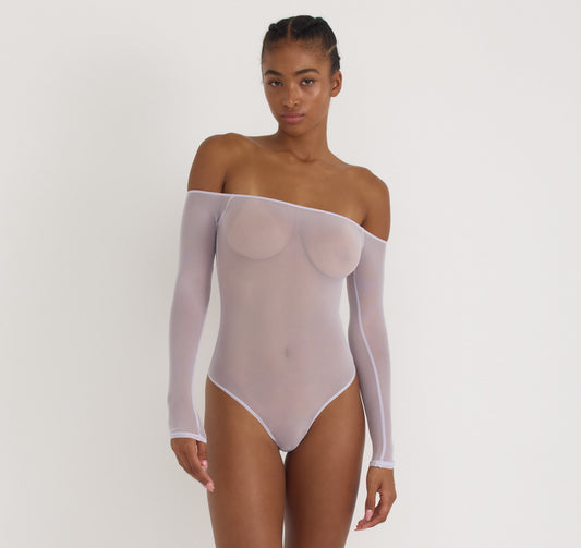 Mesh Off-Shoulder Bodysuit