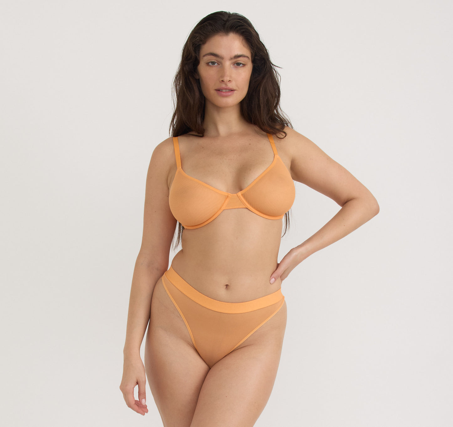 Mesh Unlined Demi Bra