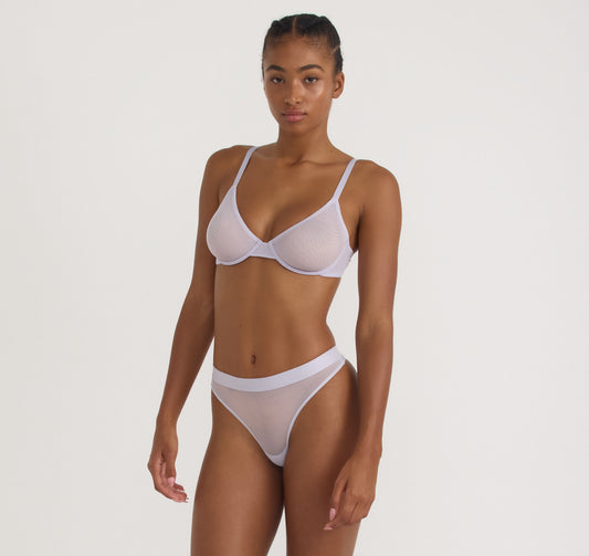 Mesh Unlined Demi Bra