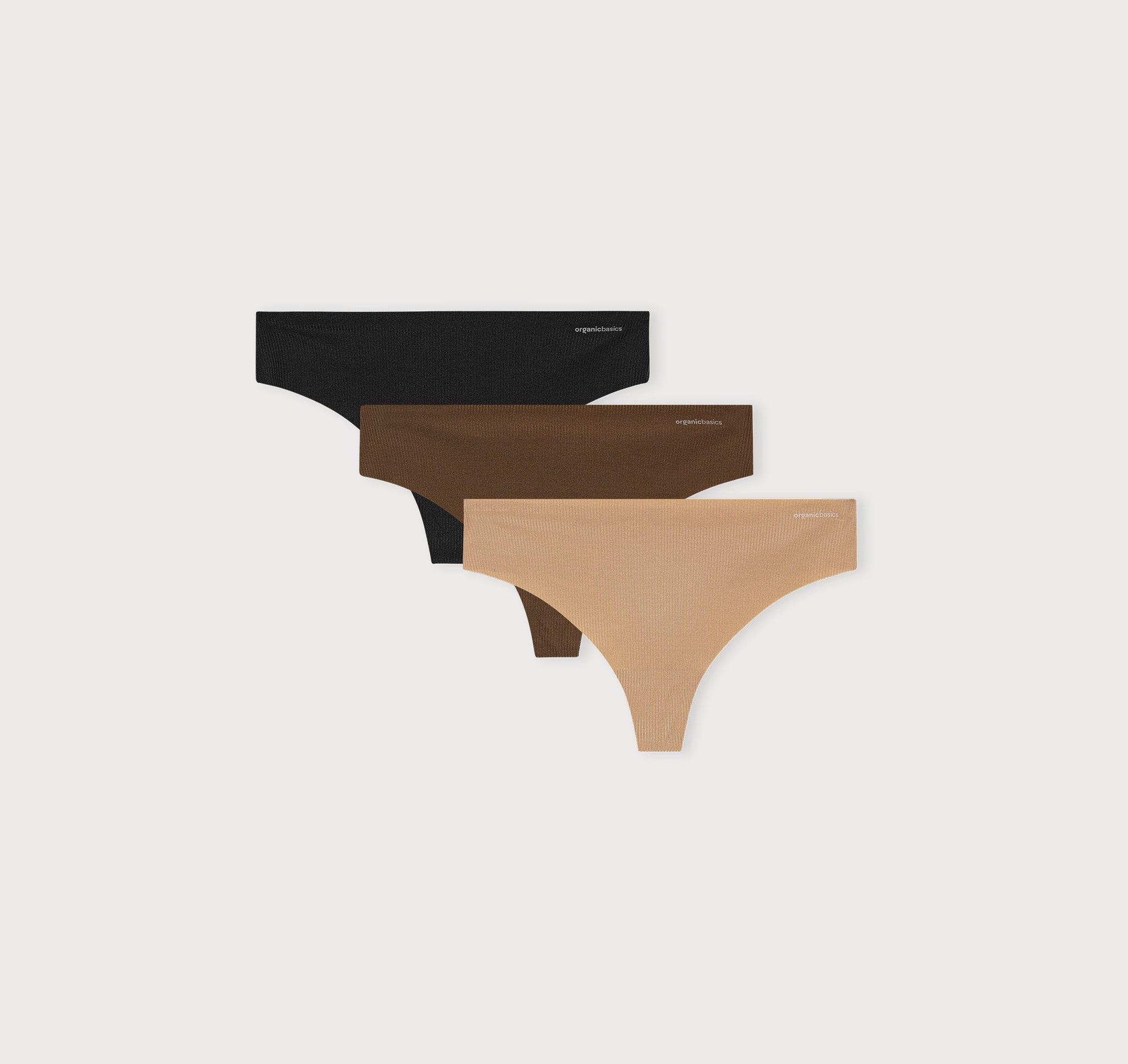 Naked Rib Thong 3 pack