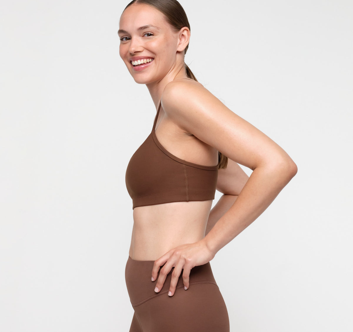 Active Light Racer Bra - Walnut – view 2