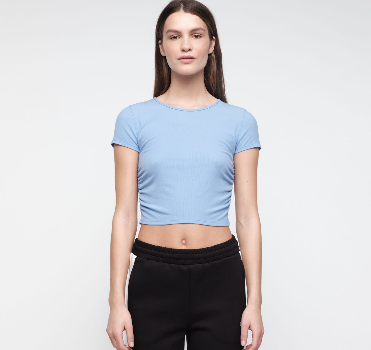 Active Rib Ruched Tee | Only £ 28 | Organic Basics