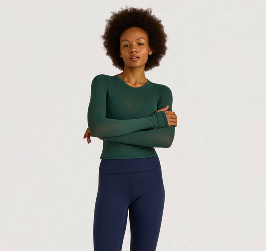 Active Mesh Long  Sleeve Tee