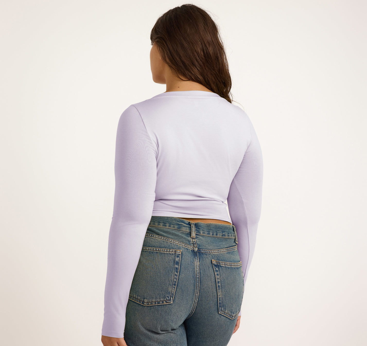 L&t Recycled Long Sleeve Scoop Neck Tee Plum