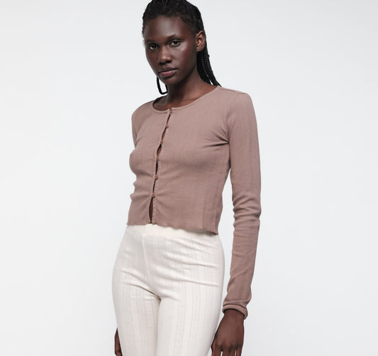 Pointelle Cardigan