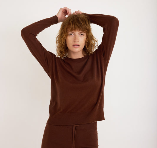 Soft Knit Boxy Crewneck Sweater