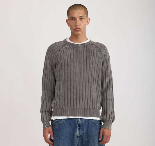 Soft Knit Rib Raglan Sweater