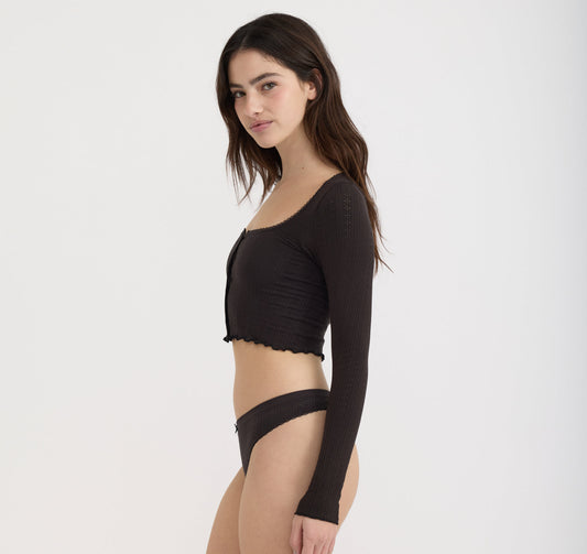 Pointelle Cardigan