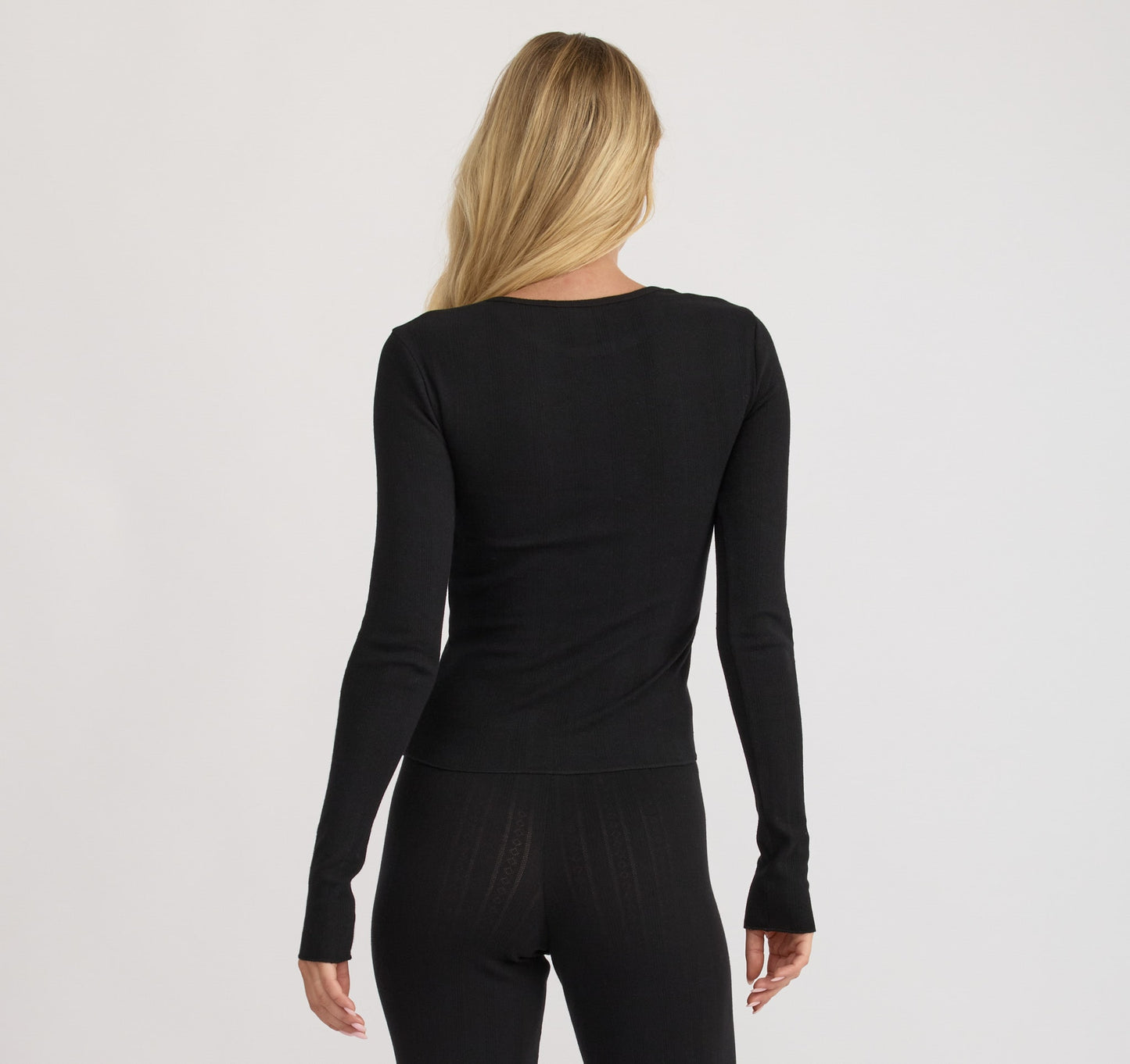 Pointelle Long Sleeve Tee