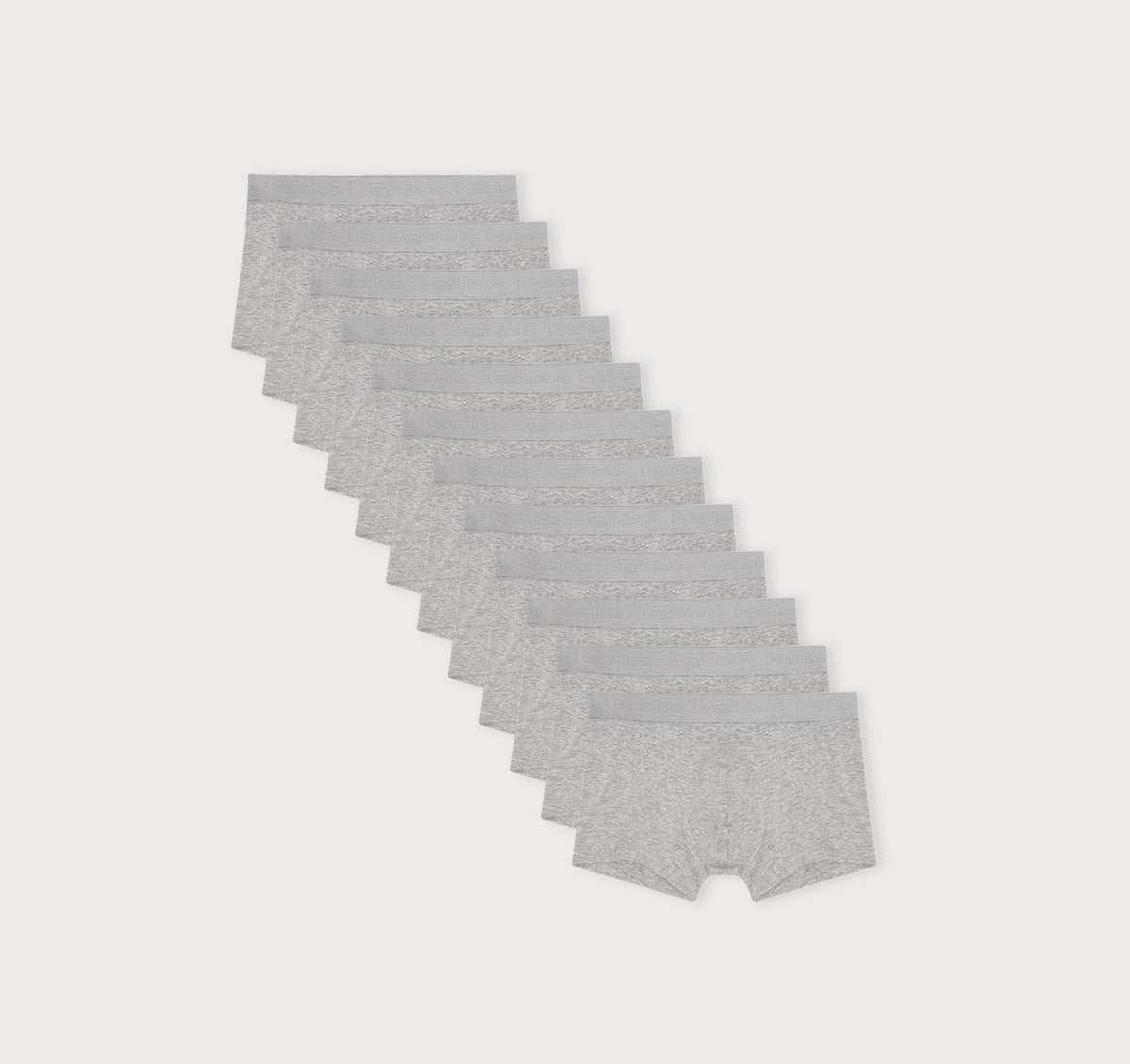 Core Trunks 12-Pack - Grey Melange / Grey Melange / Grey Melange – organic cotton