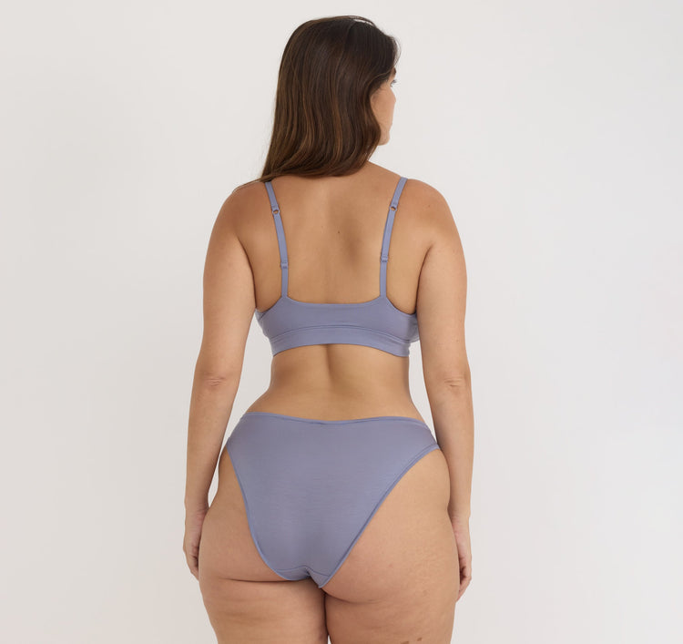 Soft Touch Veil Triangle Bralette - Silver Mist