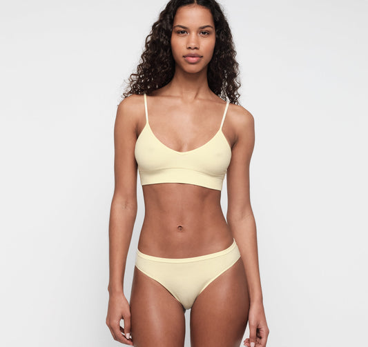 Seamless Waffle High-Leg Briefs