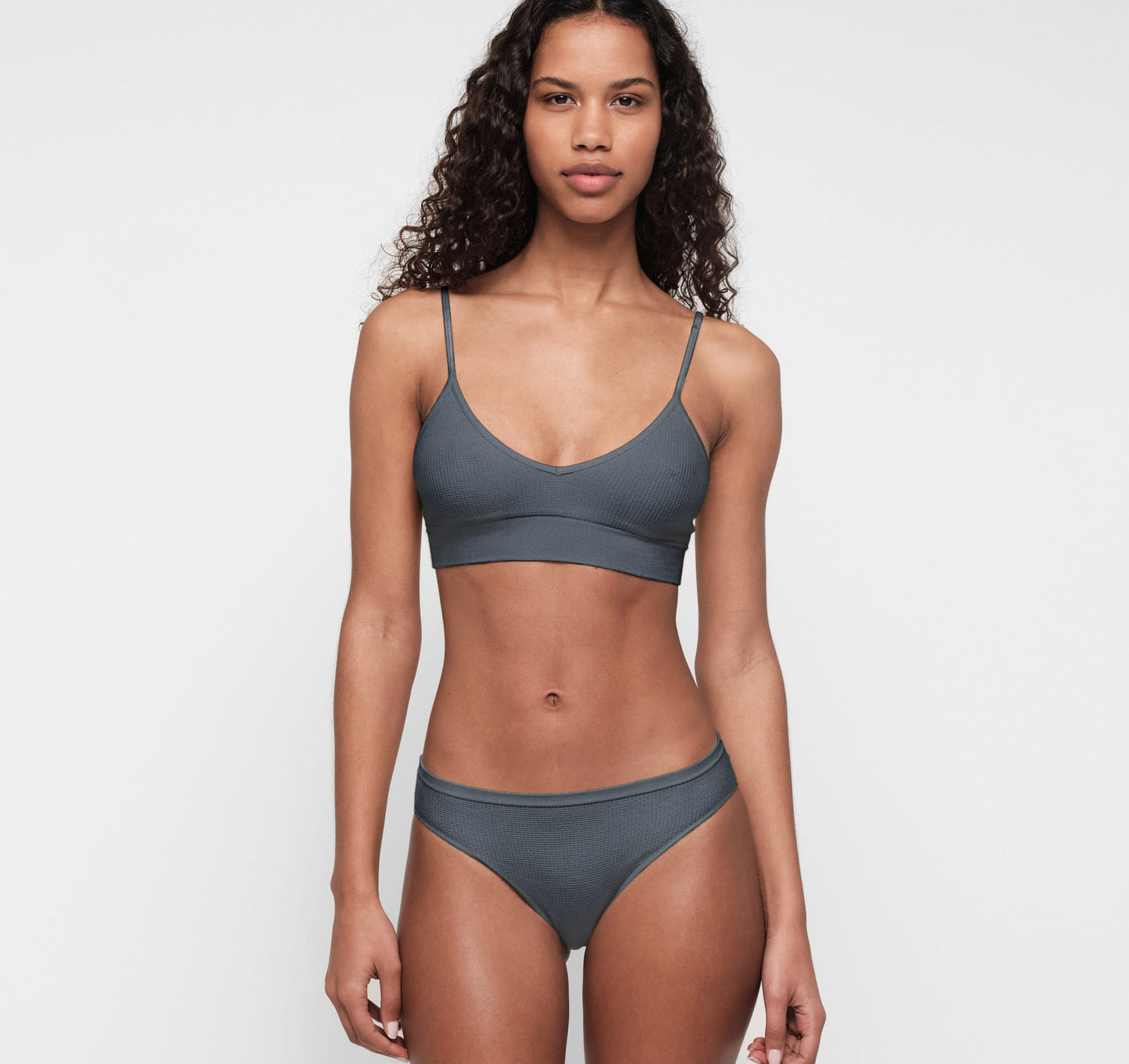 Seamless Waffle High-Leg Briefs