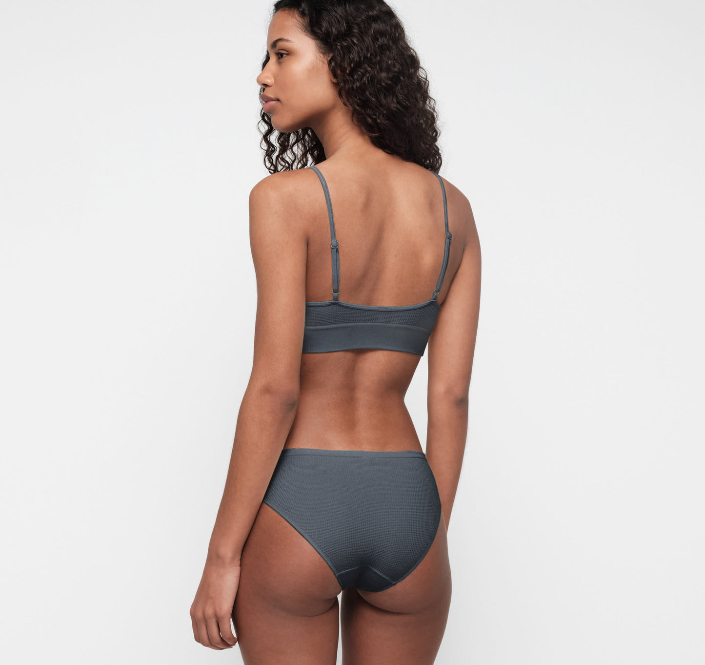 Seamless Waffle High-Leg Briefs