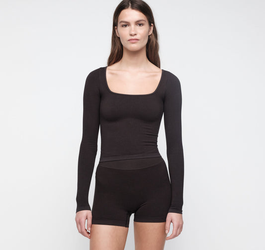 Seamless Waffle Long Sleeve Tee