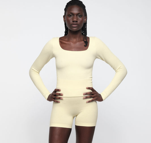 Seamless Waffle Long Sleeve Tee